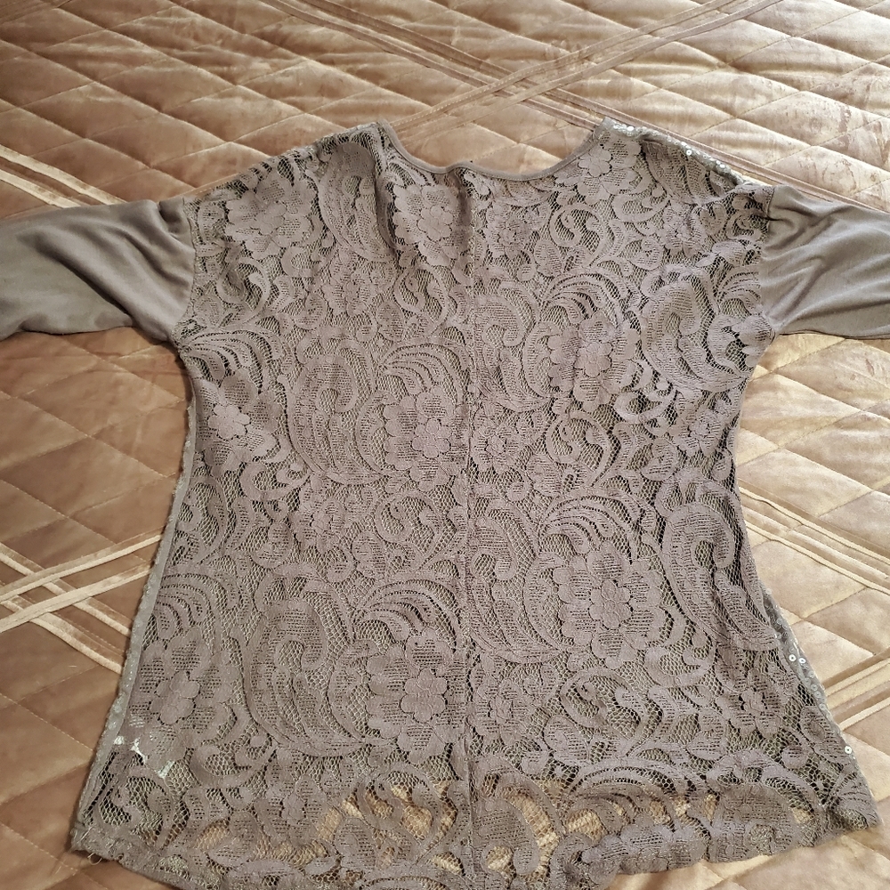Maurices sequin and lace top NWOT Plus Size 0